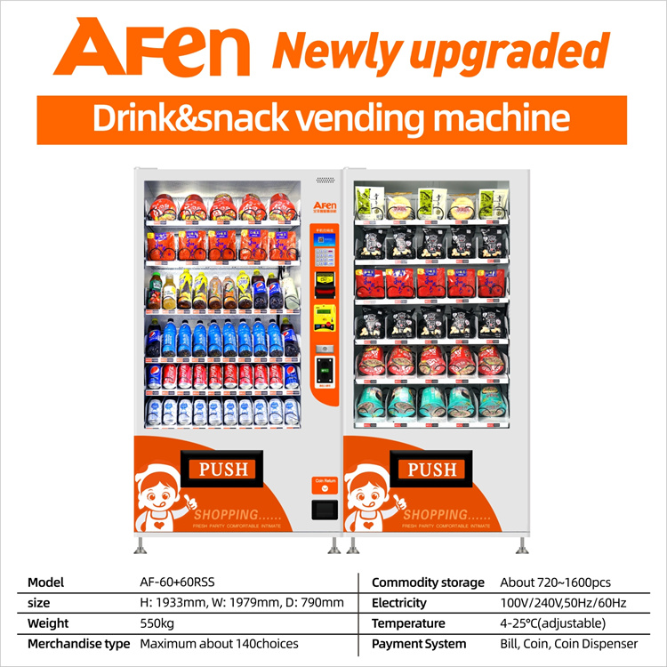 AF-60 + 60RSS mesin snack vending