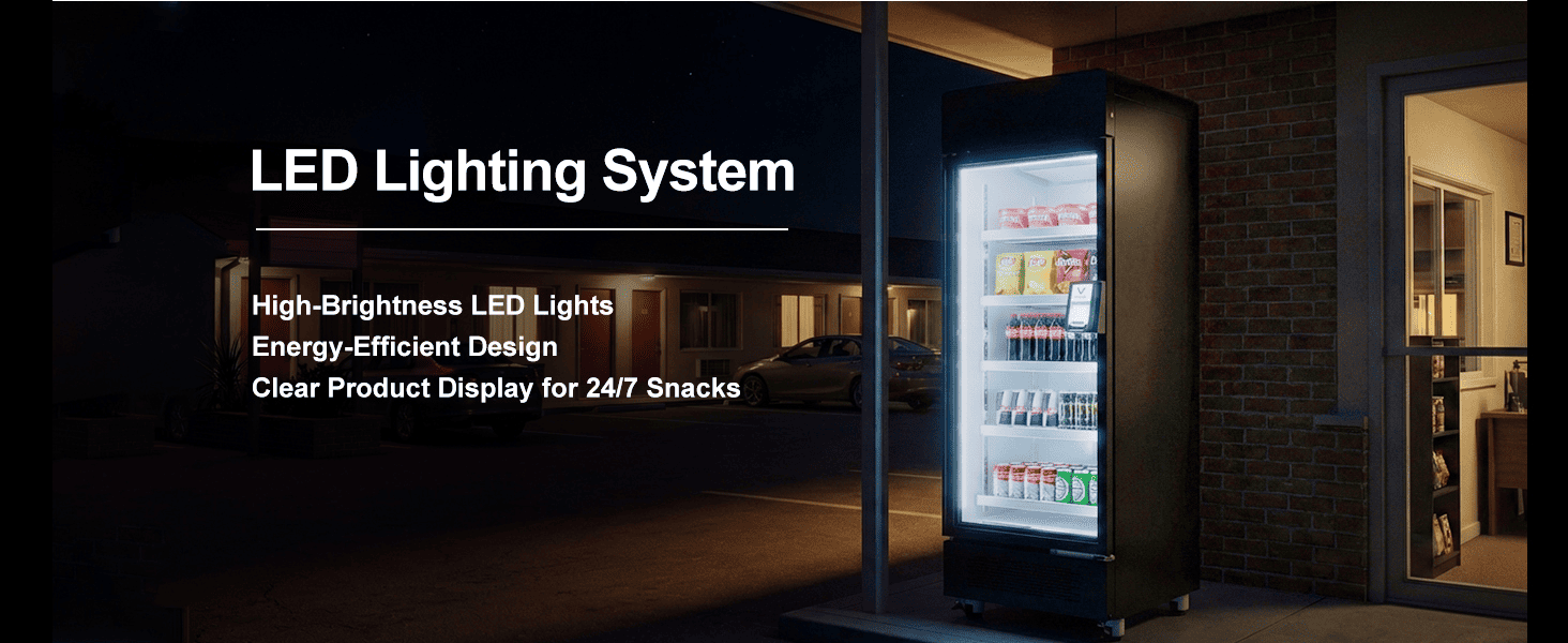 Merchandising Interior AFEN Merchandising produk anu ditingkatkeun nganggo lampu LED anu caang pisan pikeun ningkatkeun penjualan